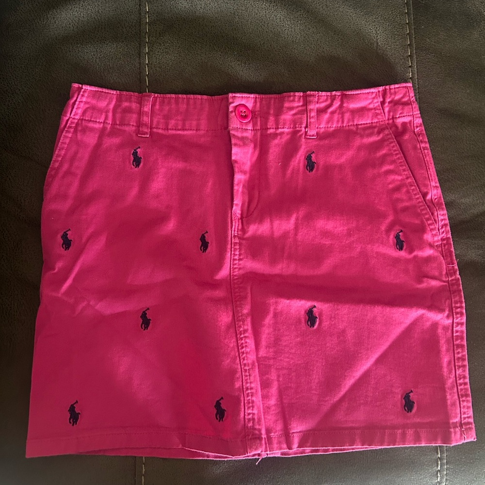 Ralph Lauren Pink Embroidered Girls Skirt